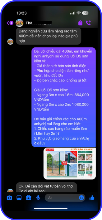 Gửi hình ảnh trong Chatbot